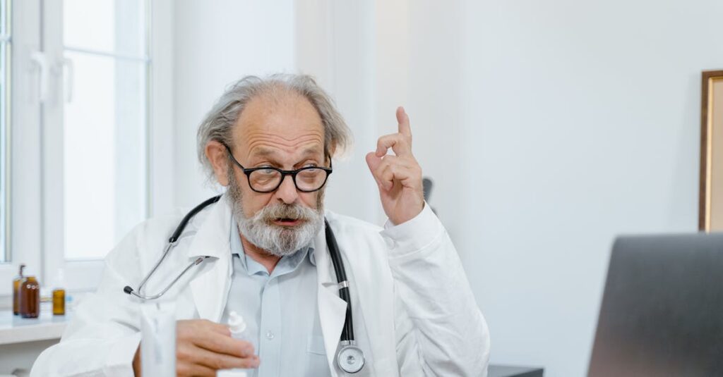 体調についてAIに気軽に相談するシニアのイメージ