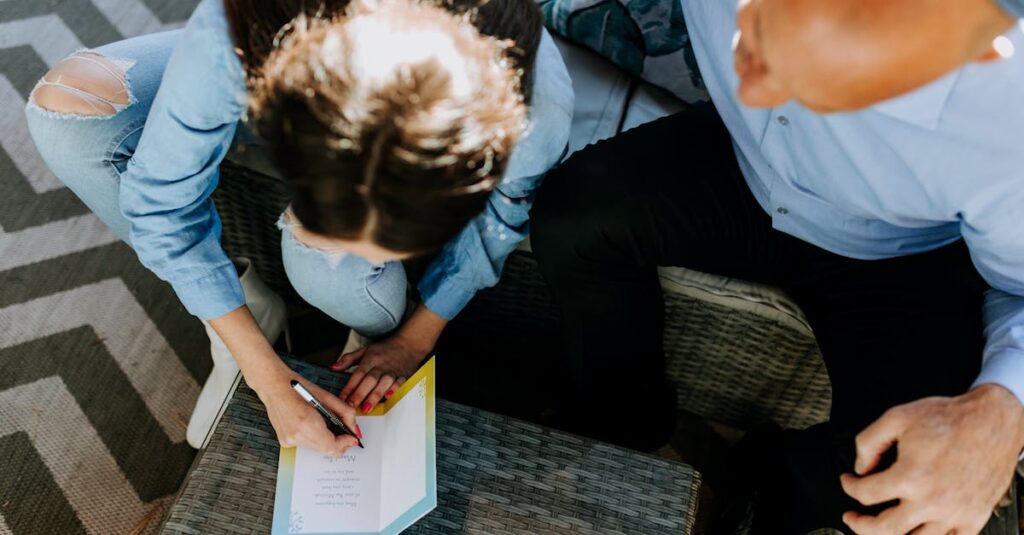 ChatGPTが孫へのLINEや手紙文案を作っている場面