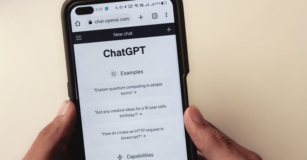 ChatGPTをスマホで安全に使うための方法と無料プランの違いを説明するイメージ画像