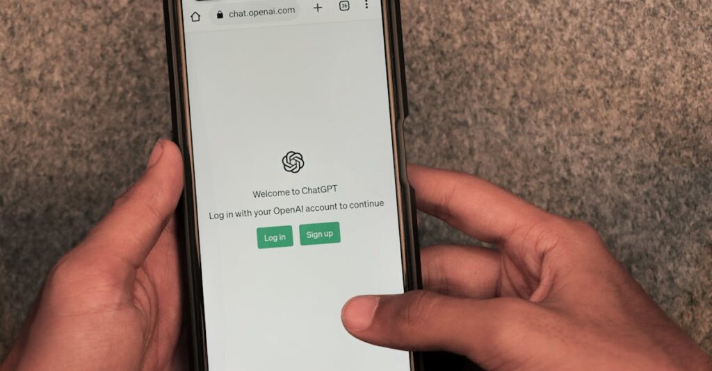 スマホでChatGPTを始める準備として必要なものを紹介するイメージ画像