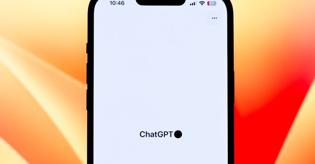 スマホでChatGPTを使えることを紹介するイメージ画像。初心者にもやさしいAIの解説シーン。